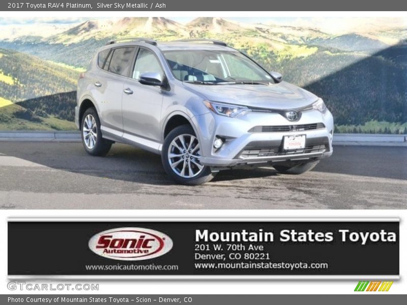 Silver Sky Metallic / Ash 2017 Toyota RAV4 Platinum