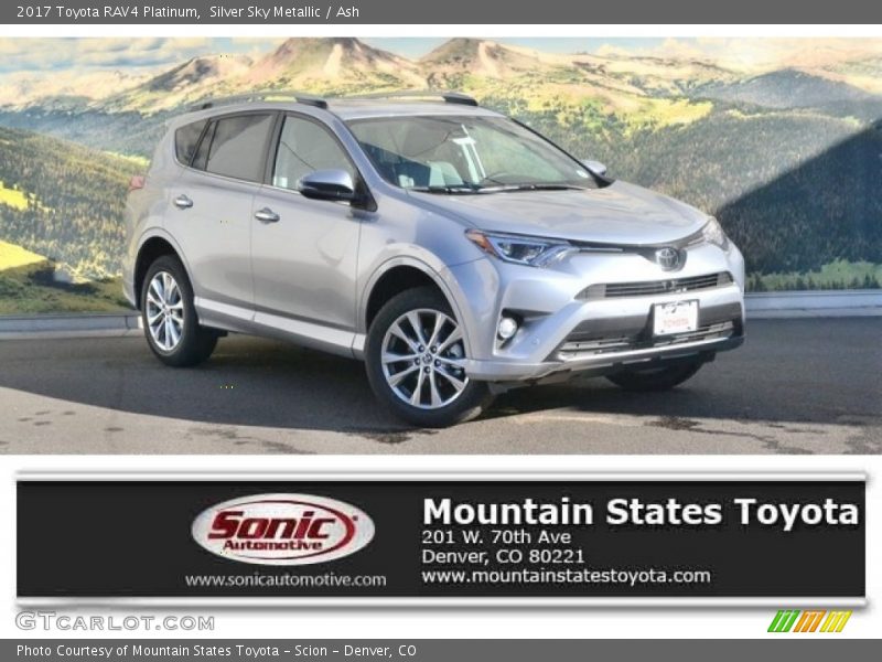 Silver Sky Metallic / Ash 2017 Toyota RAV4 Platinum
