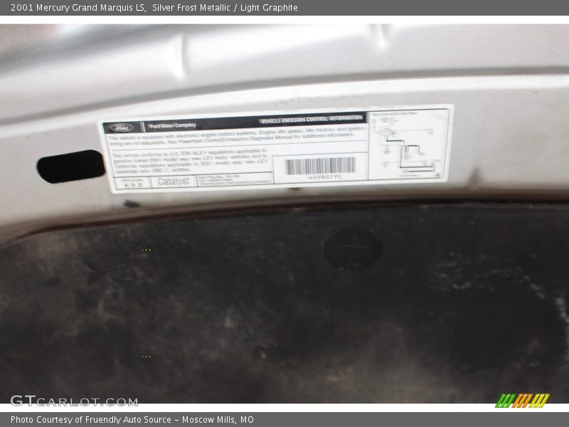 Silver Frost Metallic / Light Graphite 2001 Mercury Grand Marquis LS