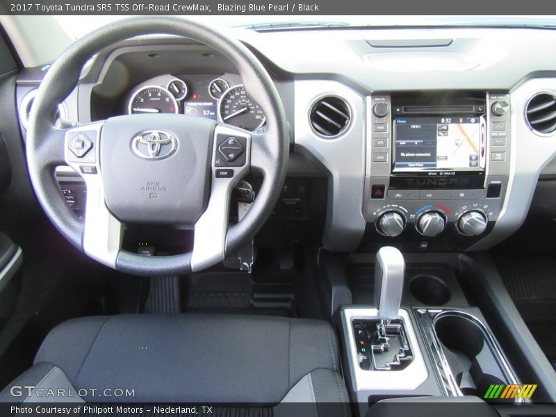 Blazing Blue Pearl / Black 2017 Toyota Tundra SR5 TSS Off-Road CrewMax