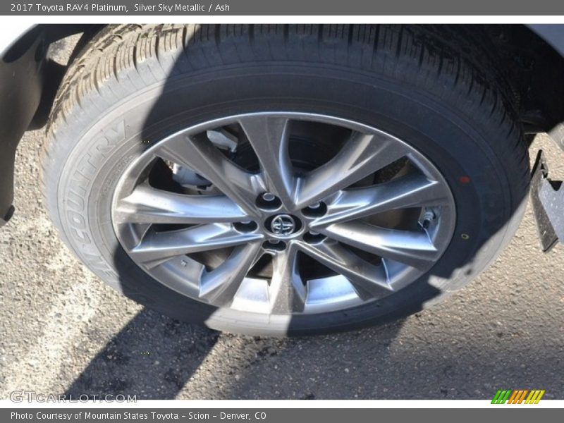 Silver Sky Metallic / Ash 2017 Toyota RAV4 Platinum