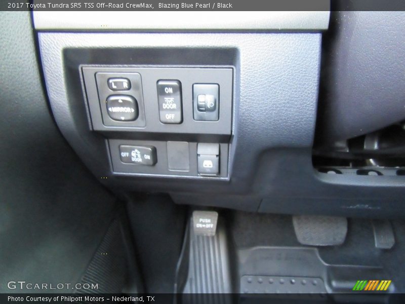 Blazing Blue Pearl / Black 2017 Toyota Tundra SR5 TSS Off-Road CrewMax