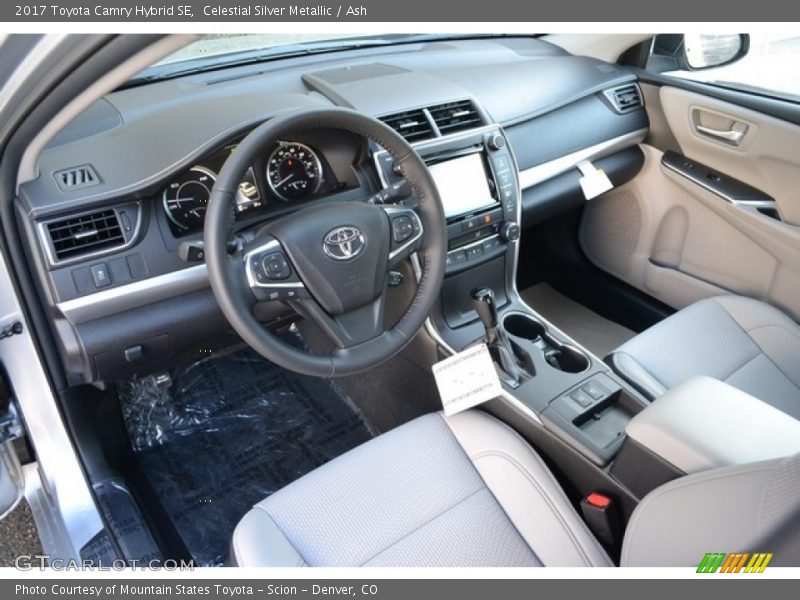 Celestial Silver Metallic / Ash 2017 Toyota Camry Hybrid SE