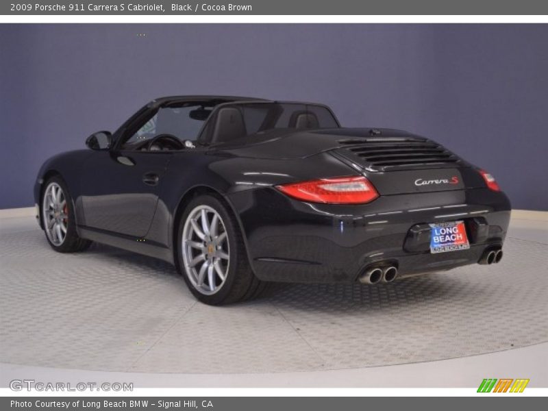 Black / Cocoa Brown 2009 Porsche 911 Carrera S Cabriolet