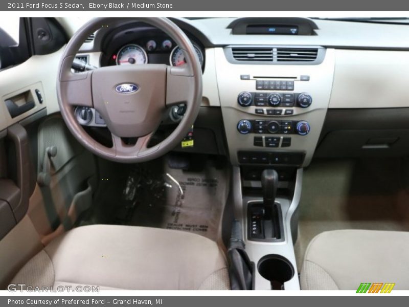 Ebony Black / Medium Stone 2011 Ford Focus S Sedan