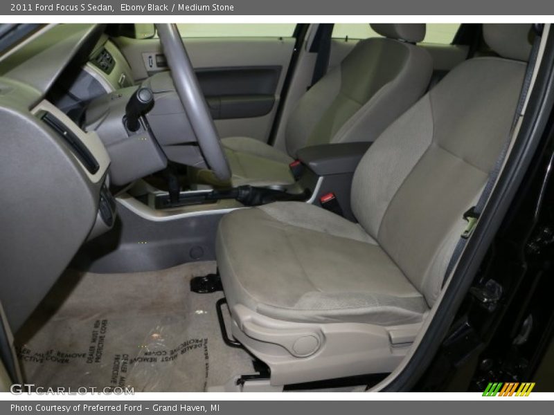 Ebony Black / Medium Stone 2011 Ford Focus S Sedan