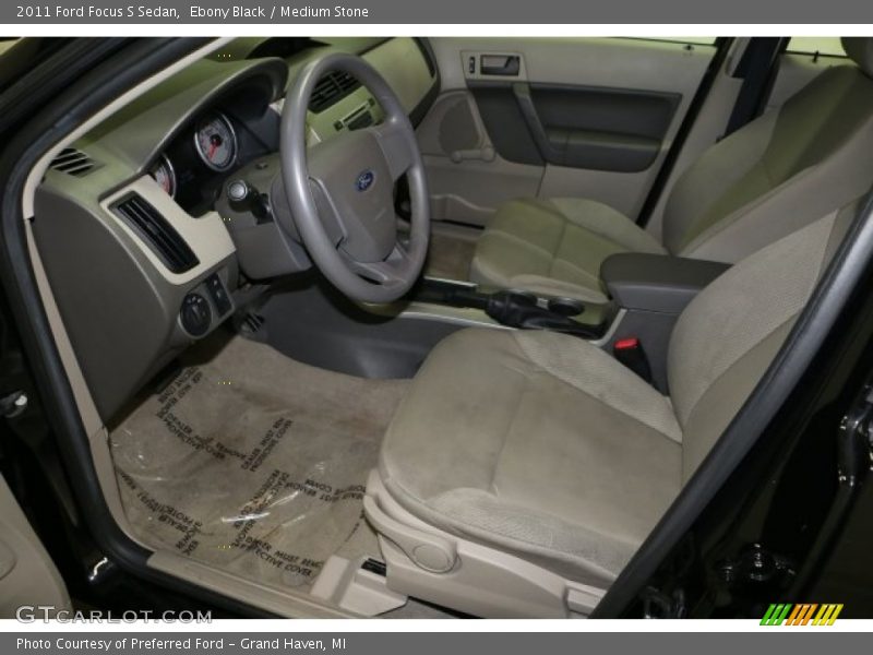 Ebony Black / Medium Stone 2011 Ford Focus S Sedan