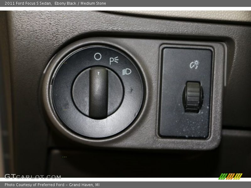 Ebony Black / Medium Stone 2011 Ford Focus S Sedan