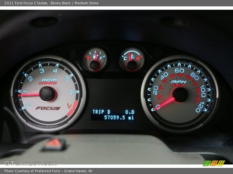 Ebony Black / Medium Stone 2011 Ford Focus S Sedan