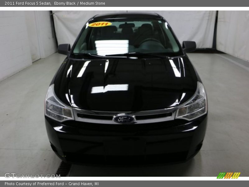 Ebony Black / Medium Stone 2011 Ford Focus S Sedan