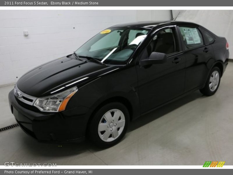 Ebony Black / Medium Stone 2011 Ford Focus S Sedan