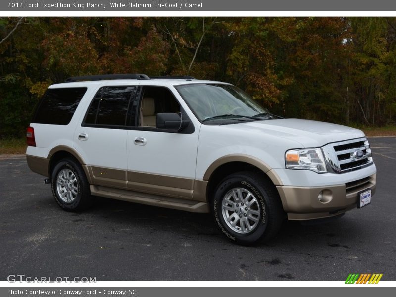 White Platinum Tri-Coat / Camel 2012 Ford Expedition King Ranch