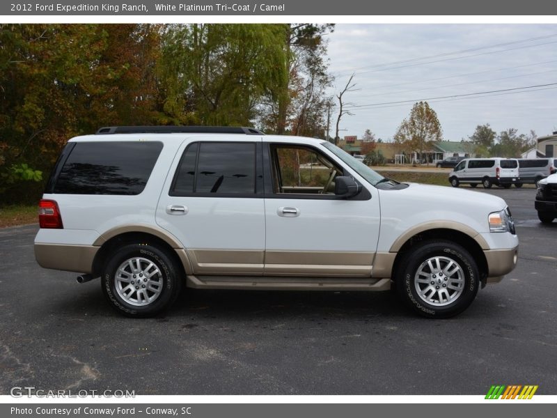 White Platinum Tri-Coat / Camel 2012 Ford Expedition King Ranch