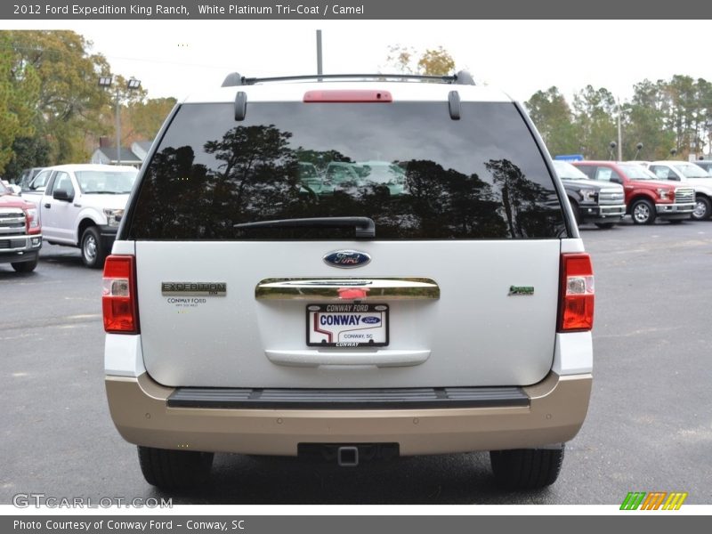 White Platinum Tri-Coat / Camel 2012 Ford Expedition King Ranch