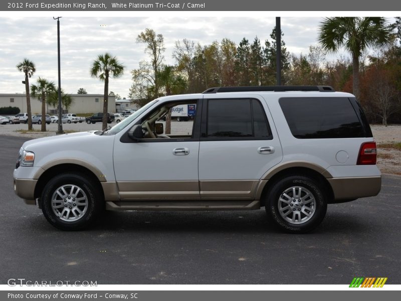 White Platinum Tri-Coat / Camel 2012 Ford Expedition King Ranch