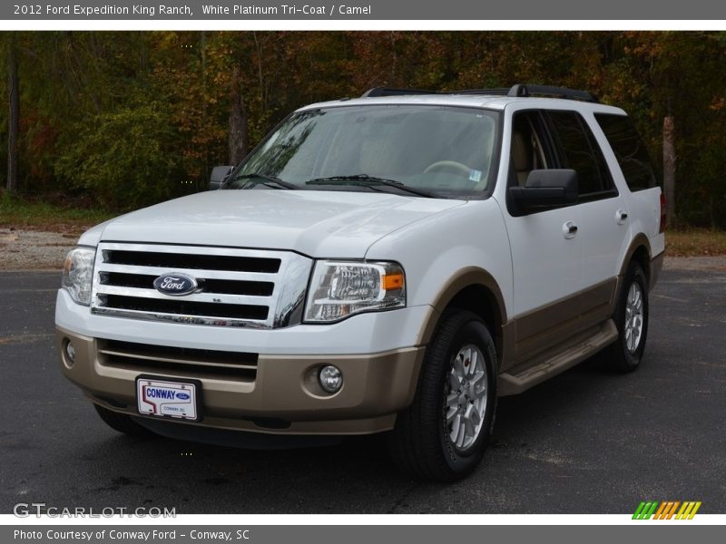 White Platinum Tri-Coat / Camel 2012 Ford Expedition King Ranch