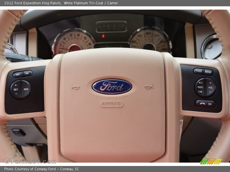 White Platinum Tri-Coat / Camel 2012 Ford Expedition King Ranch