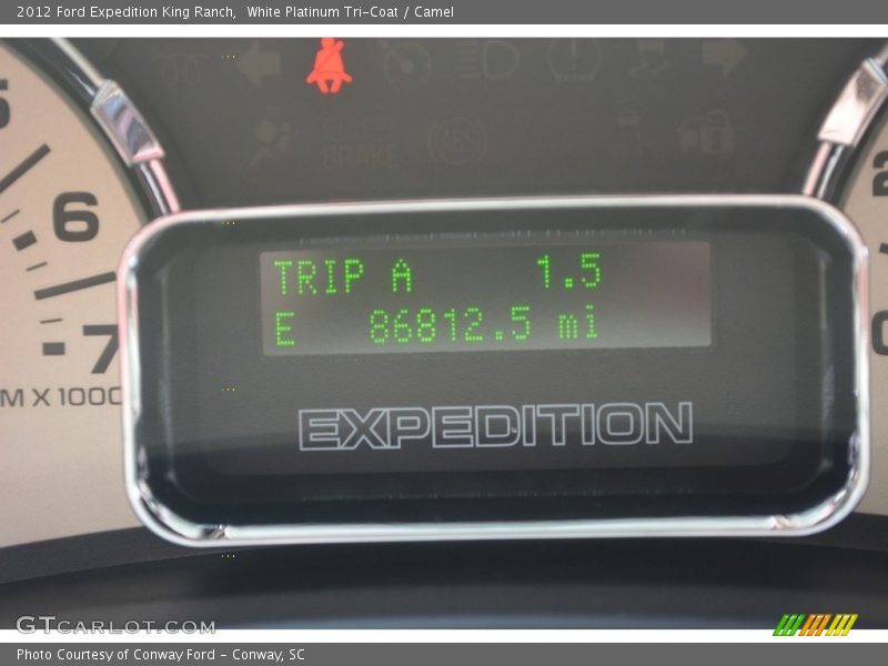 White Platinum Tri-Coat / Camel 2012 Ford Expedition King Ranch