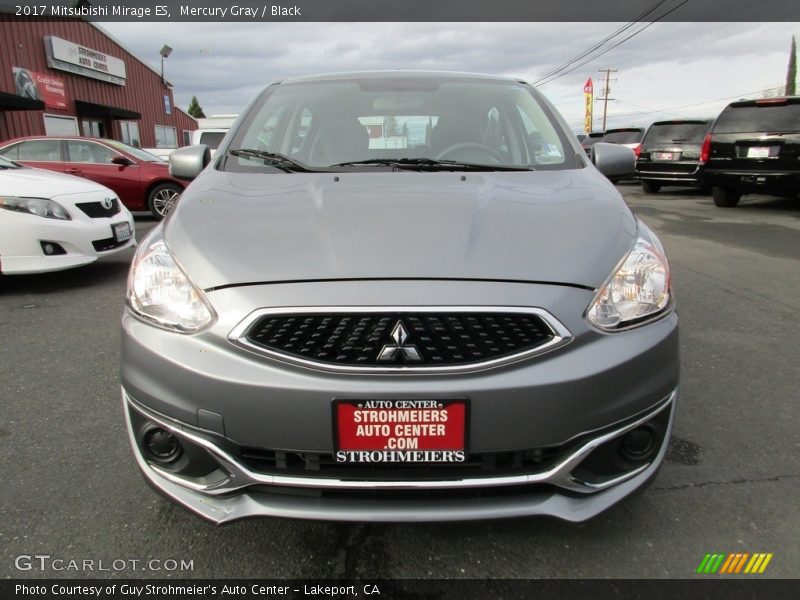 Mercury Gray / Black 2017 Mitsubishi Mirage ES
