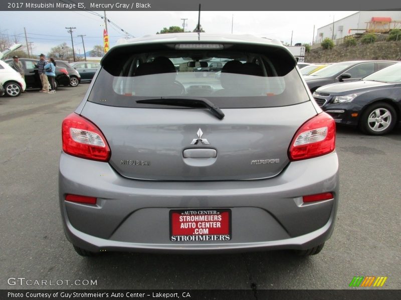 Mercury Gray / Black 2017 Mitsubishi Mirage ES