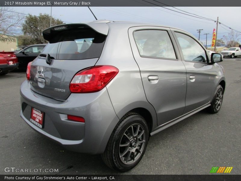 Mercury Gray / Black 2017 Mitsubishi Mirage ES