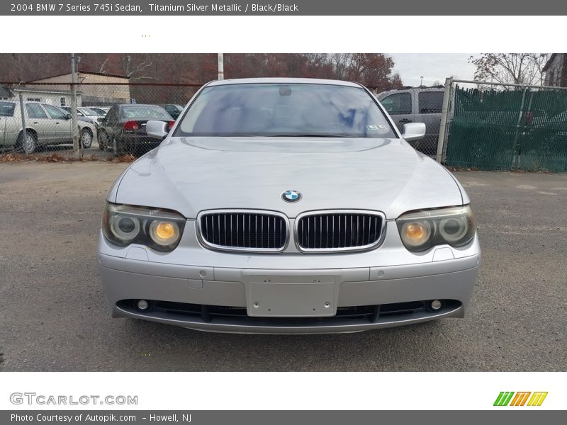 Titanium Silver Metallic / Black/Black 2004 BMW 7 Series 745i Sedan