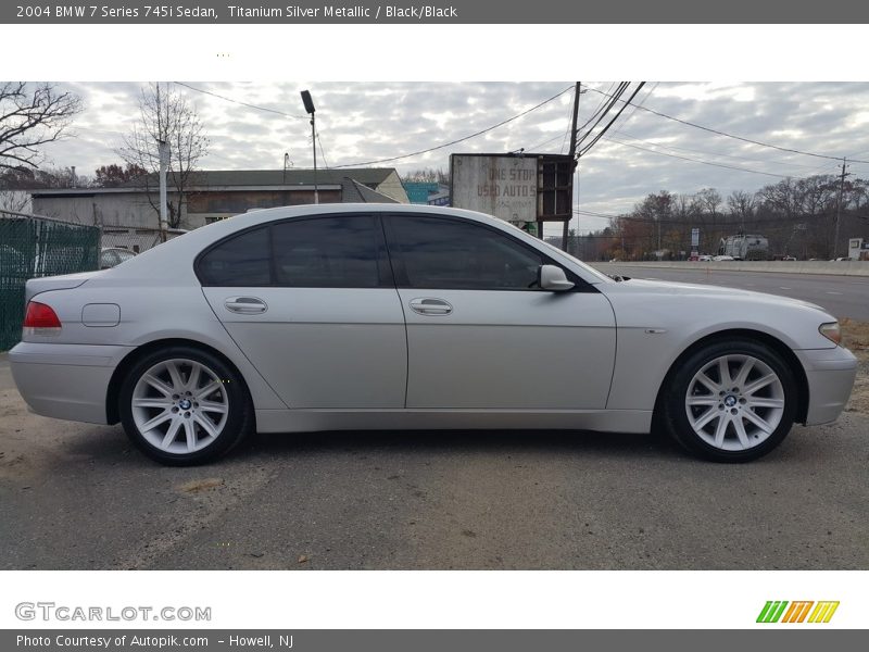 Titanium Silver Metallic / Black/Black 2004 BMW 7 Series 745i Sedan