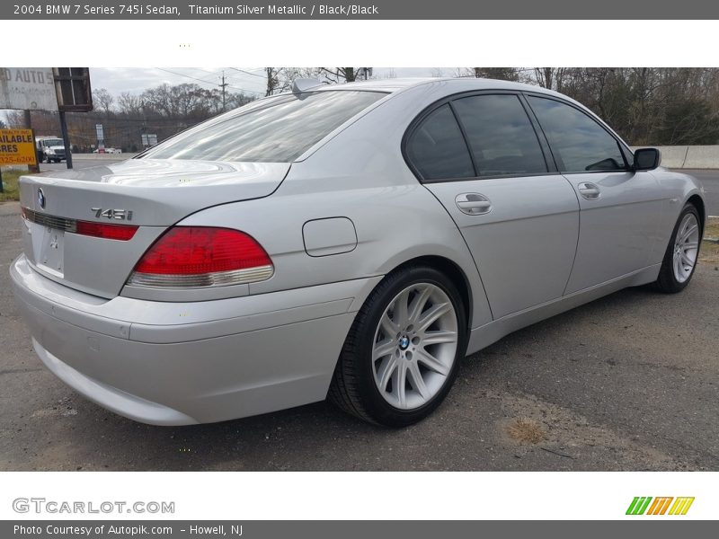 Titanium Silver Metallic / Black/Black 2004 BMW 7 Series 745i Sedan