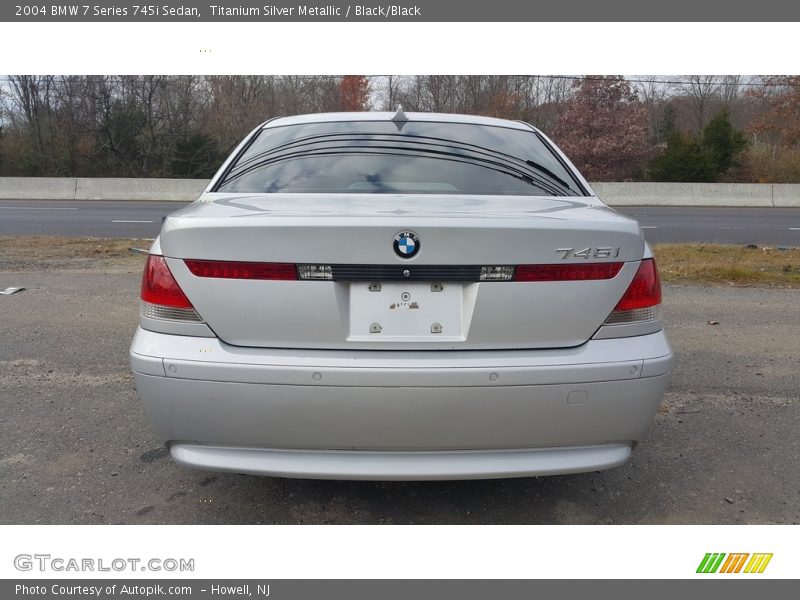 Titanium Silver Metallic / Black/Black 2004 BMW 7 Series 745i Sedan