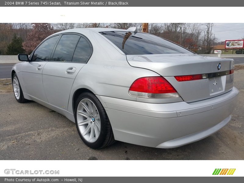 Titanium Silver Metallic / Black/Black 2004 BMW 7 Series 745i Sedan