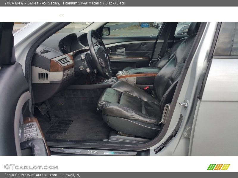 Titanium Silver Metallic / Black/Black 2004 BMW 7 Series 745i Sedan