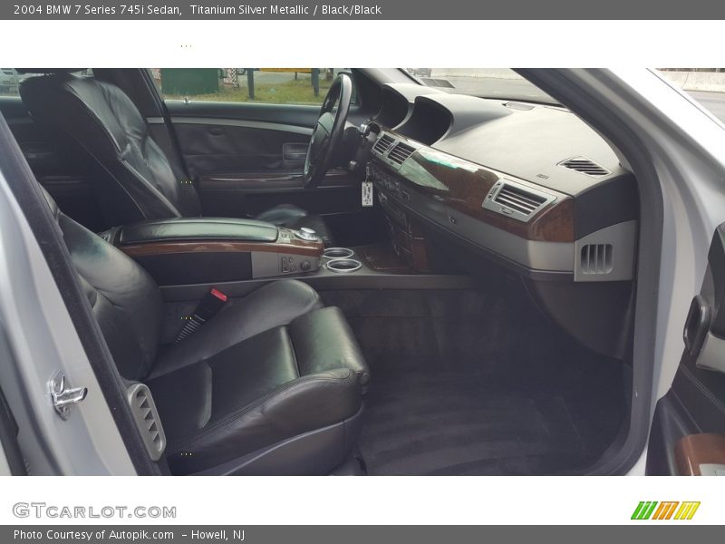 Titanium Silver Metallic / Black/Black 2004 BMW 7 Series 745i Sedan