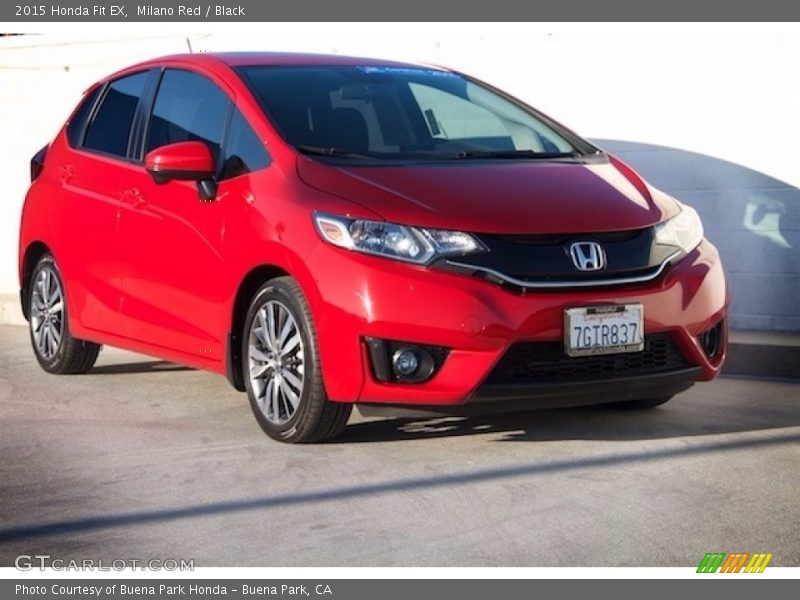 Milano Red / Black 2015 Honda Fit EX
