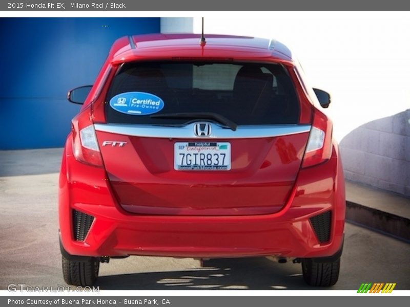 Milano Red / Black 2015 Honda Fit EX