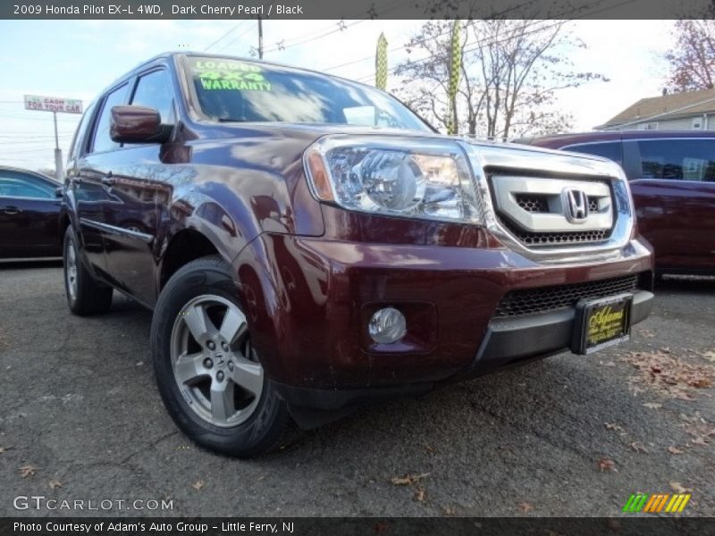Dark Cherry Pearl / Black 2009 Honda Pilot EX-L 4WD