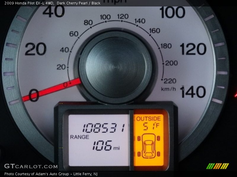 Dark Cherry Pearl / Black 2009 Honda Pilot EX-L 4WD