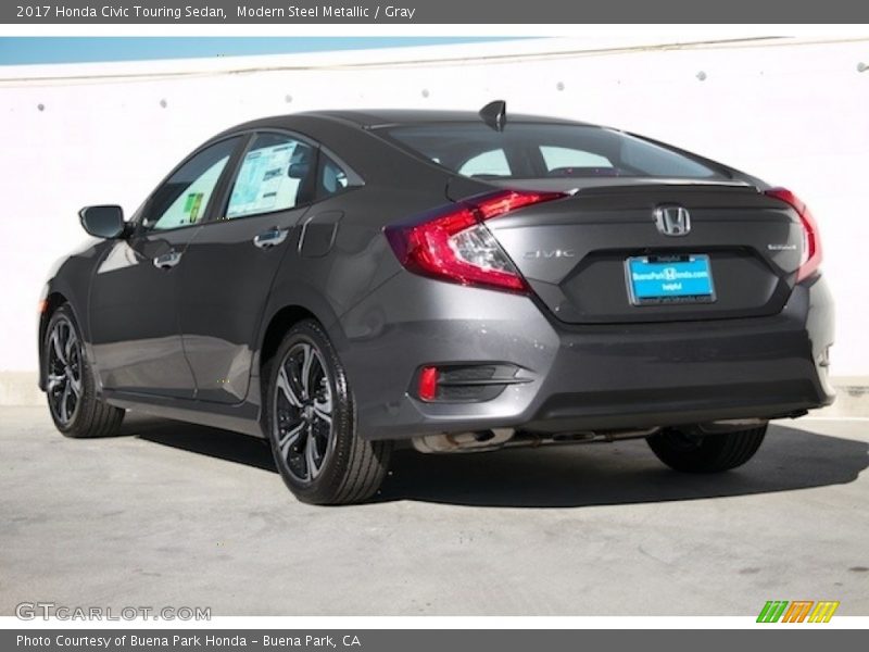 Modern Steel Metallic / Gray 2017 Honda Civic Touring Sedan