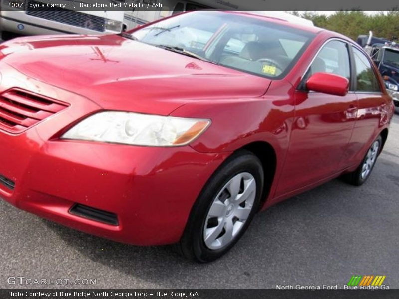 Barcelona Red Metallic / Ash 2007 Toyota Camry LE