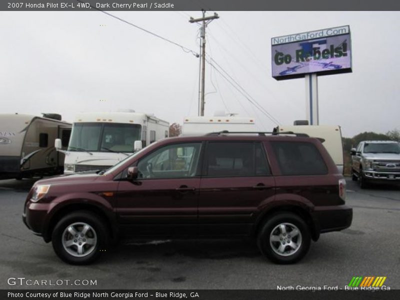 Dark Cherry Pearl / Saddle 2007 Honda Pilot EX-L 4WD