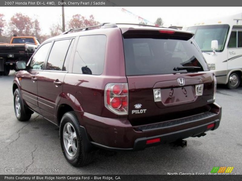 Dark Cherry Pearl / Saddle 2007 Honda Pilot EX-L 4WD