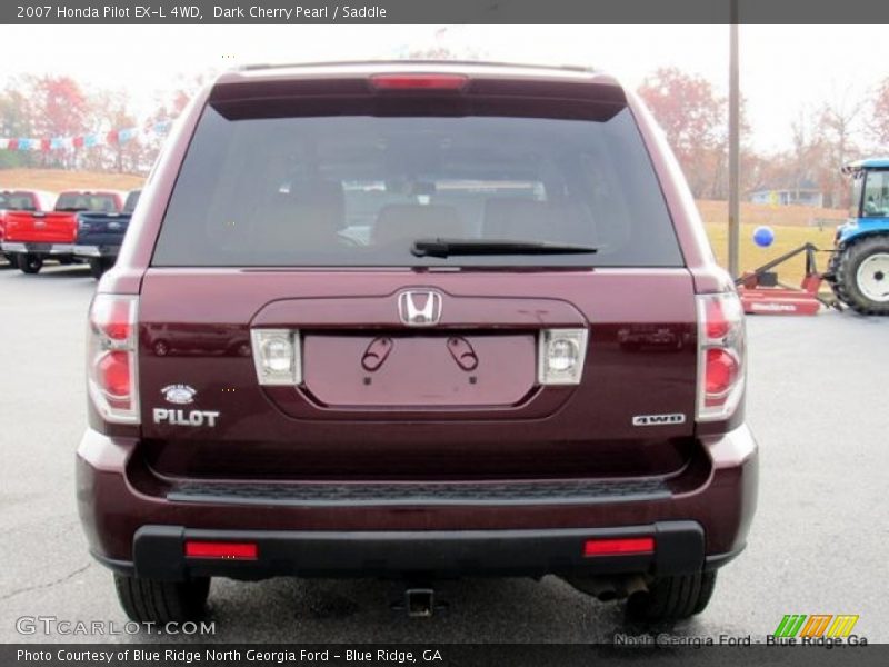 Dark Cherry Pearl / Saddle 2007 Honda Pilot EX-L 4WD