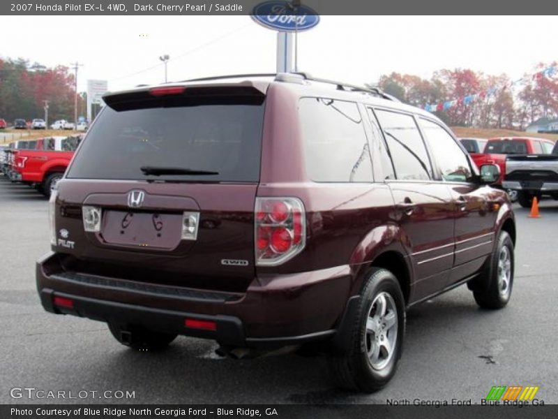 Dark Cherry Pearl / Saddle 2007 Honda Pilot EX-L 4WD