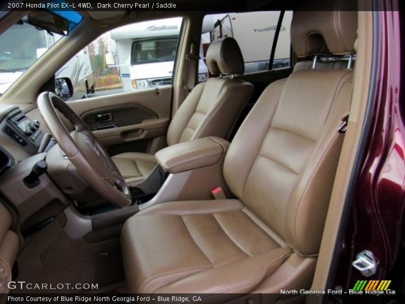 Dark Cherry Pearl / Saddle 2007 Honda Pilot EX-L 4WD