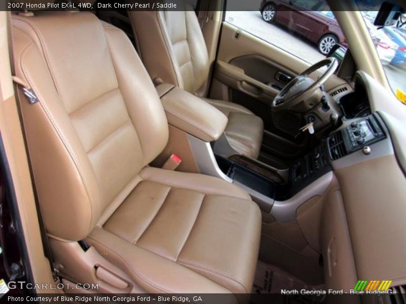 Dark Cherry Pearl / Saddle 2007 Honda Pilot EX-L 4WD