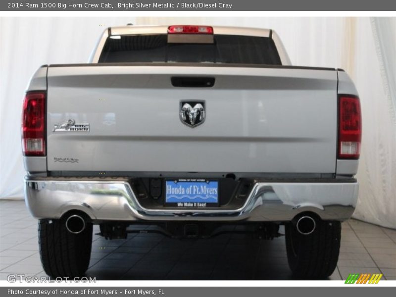 Bright Silver Metallic / Black/Diesel Gray 2014 Ram 1500 Big Horn Crew Cab