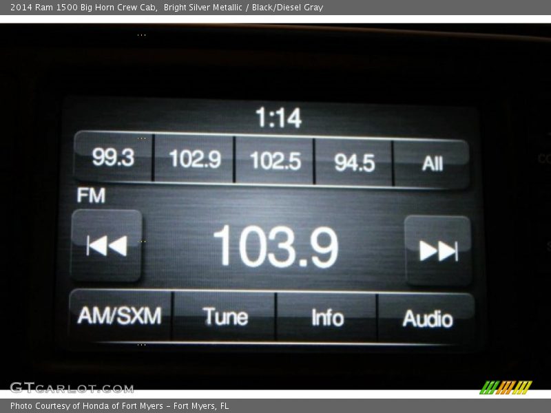 Bright Silver Metallic / Black/Diesel Gray 2014 Ram 1500 Big Horn Crew Cab