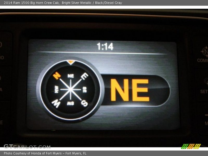 Bright Silver Metallic / Black/Diesel Gray 2014 Ram 1500 Big Horn Crew Cab
