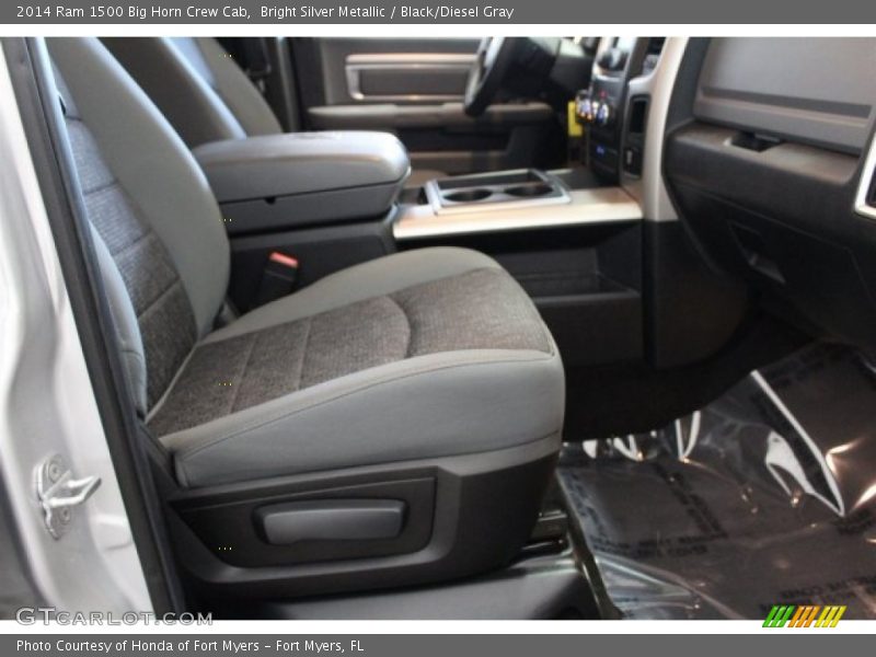 Bright Silver Metallic / Black/Diesel Gray 2014 Ram 1500 Big Horn Crew Cab