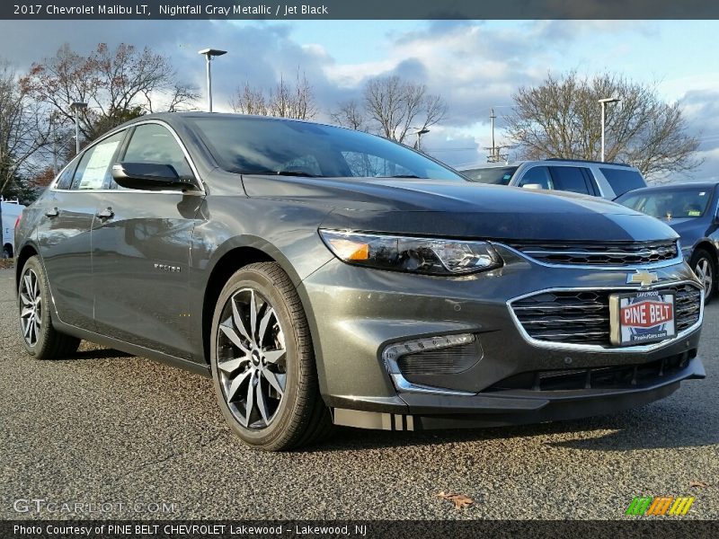 Nightfall Gray Metallic / Jet Black 2017 Chevrolet Malibu LT