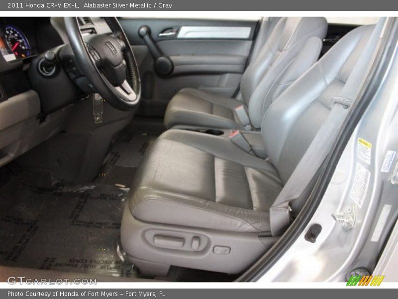 Alabaster Silver Metallic / Gray 2011 Honda CR-V EX-L